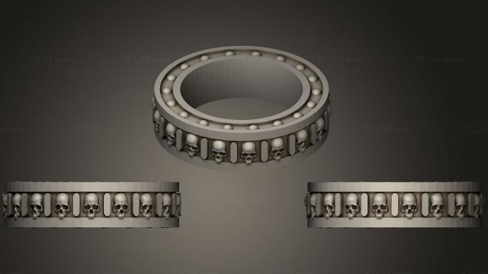 Ювелирные перстни и кольца (Кольцо с черепом, JVLRP_0930) 3D модель для ЧПУ станка